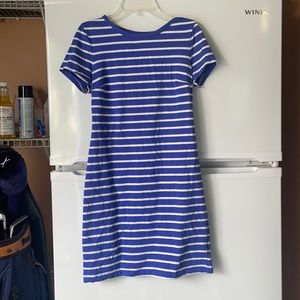 Blue and white tshirt dress